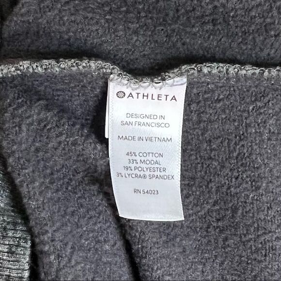 Athleta Coaster Luxe Soft Pullover Sweatshirt Women's S Dark Gray Lightweight - Picture 6 of 6